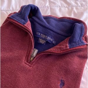 US Polo Assn. Quarter Zip Up Sweatshirt